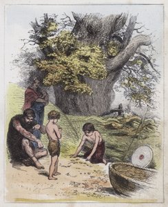 Eski Britanyalılar (renkli gravür) by English School