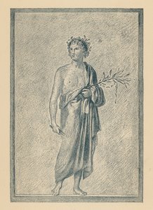 Antik Roma: Romalı Bir Şair (renkli taş baskı) by English School