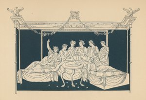 Antik Roma: Kumarbazlar (renkli taş baskı) by English School