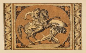 Antik Roma: Iceni ile Savaşta (renkli taş baskı) by English School