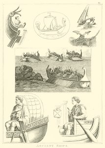 Antik Gemiler (gravür) by English School