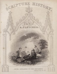 Çobanlara görünen melek, Luka II, ver 8-14 (gravür) by English School