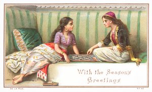 Arap Bayanlar Masa Oyunu, Noel Kartı oynuyor by English School