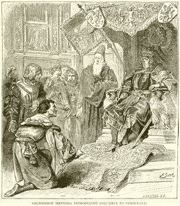 Başpiskopos Mendoza, Columbus'u Ferdinand'a tanıtıyor by English School