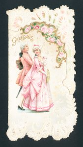 Aristokrat Çift, Noel Kartı by English School