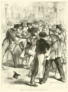Bulvarlarda bir Prusyalı casusun tutuklanması, Eylül 1870 by English School