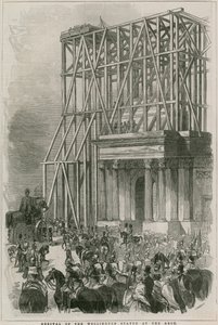 Wellington heykelinin Arch, Hyde Park Corner, Londra'ya gelişi by English School