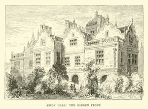 Aston Hall, bahçe cephesi by English School