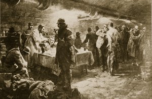 Bir Verdun kalesinin altındaki bir mahzende iş başında, 1914-19 by English School