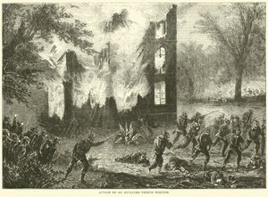 Gelişmiş bir Fransız pozisyonuna saldırı, Ekim 1870 by English School