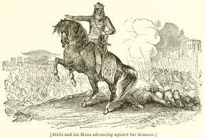 Atilla ve Hunları Romalılara Karşı İlerliyor by English School