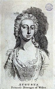 Augusta, Galler Prensesi Dowager (1719-72), c.1751 (gravür) by English School
