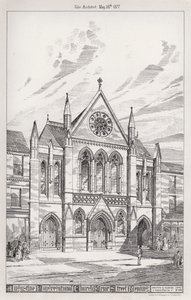 Augustine Cemaat Kilisesi, Friar Caddesi, Okuma (gravür) by English School