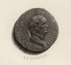 Vespasian döneminden Aureus madeni para, Titus Flavius Vespasianus