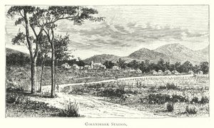 Avustralya: Coranderrk İstasyonu (gravür) by English School