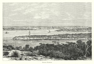 Avustralya: Sidney Limanı (gravür) by English School