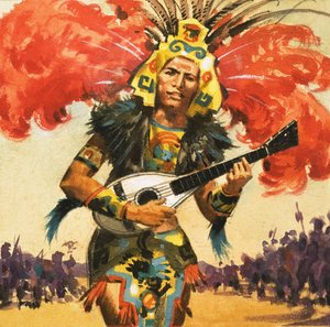 Aztek Hintli dansçı by English School