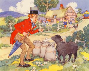 Baa, baa, kara koyun (renkli taş baskı) by English School