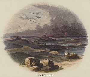 Babylon (renkli gravür) by English School