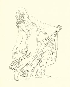Coşkulu bir şevkle dans eden Bacchante by English School