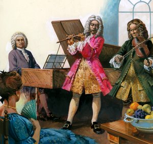 Bach kendi aile üyeleriyle müzik çalıyor by English School