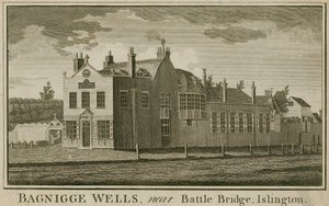 Bagnigge Wells, Battle Bridge, Islington, Londra yakınında by English School