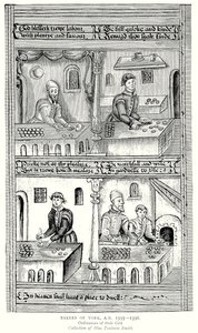 York Fırıncıları, MS 1595-1596. Loncalarının Yönetmelikleri (gravür) by English School
