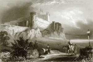 Bamburgh kalesi by English School