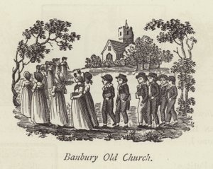 Banbury Eski Kilise (gravür) by English School