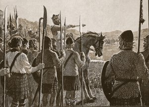 Bannockburn: Bruce savaştan önce birliklerini gözden geçiriyor, Cassells Illustrated History of England