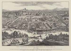 Banza Lovangiri, eski Lovango krallığının başkenti, yaklaşık 1670 (lito) by English School