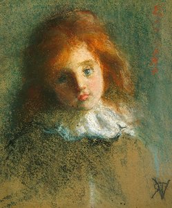 Barbara (kağıt üzerinde pastel) by English School