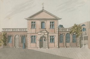 Berber Cerrahlar Salonu, Monkwell Street, Londra (kağıt üzerinde wc) by English School