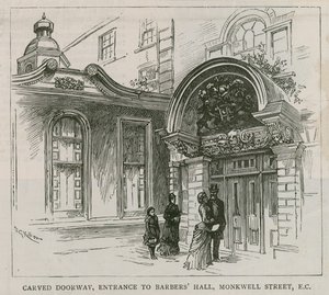 Berber Cerrahlar Salonu, Monkwell Street, Londra by English School