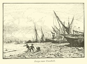 Vauxhall yakınlarındaki mavnalar by English School