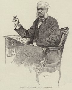 Baron Alphonse de Rothschild (gravür) by English School