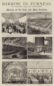 Barrow-in-Furness, Tarihçesi ve Endüstrileri (gravür) by English School