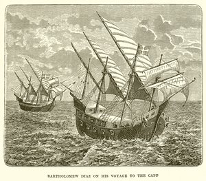 Bartholomew Diaz, Cape Yolculuğunda by English School