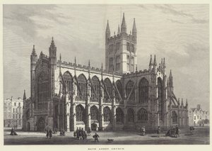 Bath Abbey Kilisesi (gravür) by English School