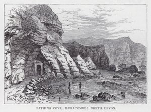 Yıkanma Koyu, Ilfracombe, Kuzey Devon (gravür) by English School