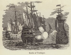 Trafalgar Savaşı (gravür) by English School