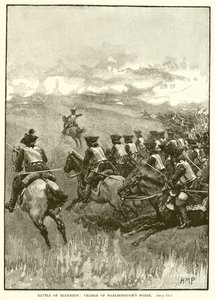 Blenheim Savaşı: Marlboroughs Horse Hücumu by English School