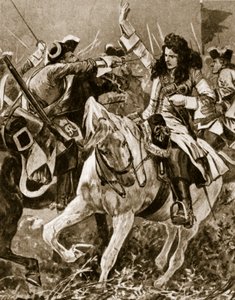Malplaquet Muharebesi, 11 Eylül 1709: İspanyol Veraset Savaşı sırasında Chevalier St. George yaralandı; by English School