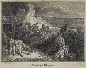 Waterloo Savaşı (gravür) by English School