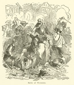 Worcester Savaşı (gravür) by English School