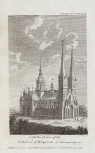Bayeux Katedrali, Normandiya, 1819 by English School