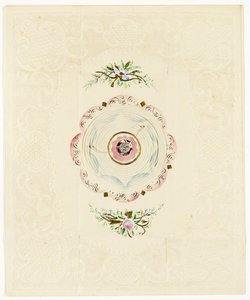 Be Thine, c.1830 (dantel bordürlü renkli baskılı sevgililer günü) by English School