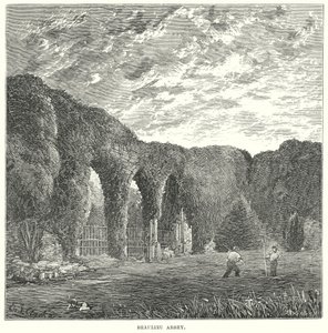 Beaulieu Manastırı (gravür) by English School