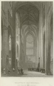 Beauvais Katedrali, Kuzey Transeptten Görünüm (gravür) by English School