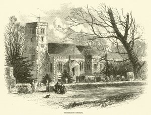 Beddington Kilisesi (gravür) by English School